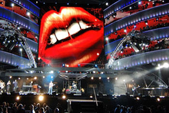 stage using 40 SGM Palco 3 LED lights during band Rolling Stones A Bigger Bang Tour, United Kingdom_5