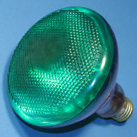 BR38 100w 120v Green E26 Lamp