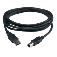 USB 6' Cable Type A Male to Type B Male - Black