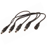 PYE 4 to 1 adapter connects up to four Littlites to a single GXF10 power supply - 16 inches long, female 2.1mm to four males