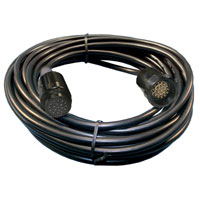 Power Multi-Cable - Male/Female 19pin 75 feet - 6 Circuit 12gauge/14wire - Black