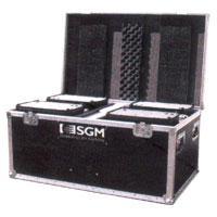Quad Road Case for Palco LED Fixtures, 4 casters, stackable wheel wells & accessory compartment