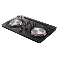 PIONEER:DDJ-WeGO3-K -- Compact DJ Controller with iOS compatible. Brushed aluminum finish in Black