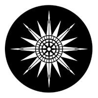 ROSCO:250-77439 -- 77439 Compass Rose Steel Metal Gobo, Size: Specify
