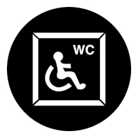 ROSCO:250-77673 -- 77673 Disabled Wc Steel Metal Gobo, Size: Specify