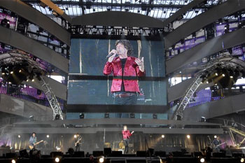 stage using 40 SGM Palco 3 LED lights during band Rolling Stones A Bigger Bang Tour, United Kingdom_1