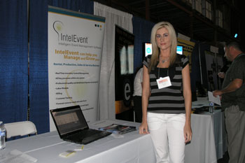  IntelEven booth at the Rental & Staging Roadshow 2009 hosted by Techni-Lux, Orlando, Florida USA