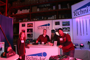 Techni-Lux staff  at Techni-Lux booth, Techni-Lux 25th Anniversary Open House 2016, Orlando, Florida USA