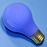 A19 100w 120v Ceramic Blue E26 Lamp