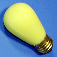 S14 11w 130v Frosted Yellow E26 Lamp