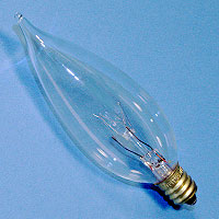 CA10 15w 130v Clr BentTip E11 Lamp