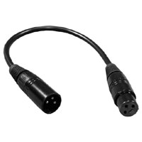 Cable XLR 3pin Male to Female 1' UL2969