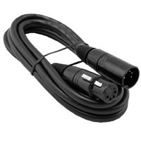 Cable XLR 5pin Male to Female 1' UL2969
