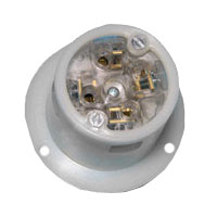 2015FO Twistlock 2426 20a 250v 3pole/4wire Flanged Panel Inlet Female