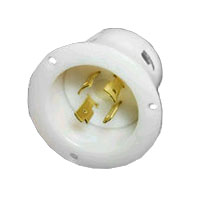 2015FI Twistlock 2425 20a 250v 3pole/4wire Flanged Panel Inlet Male