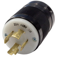 2016P Twistlock 2431P 20a 480v 3pole/4wire Male
