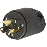HBL4720CBK Twistlock 15a 125v 2Pole/3Wire Male Plug Black