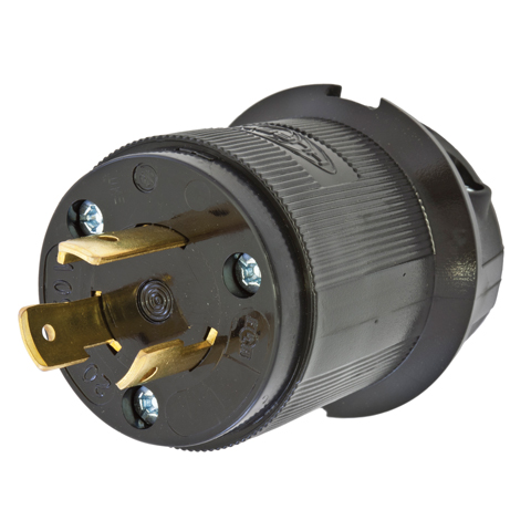 HUBBELL: HBL2321BK Twistlock 20a 250v 2pole/3wire Male Plug Black