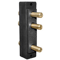 100MR Stage 3-Pin Bates 100A 125v Male Panel Mount