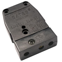 20F Stage 3-Pin Bates 20A 125v Inline Female Black