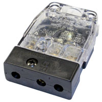 20F-X Stage 3-Pin Bates 20A 125v Inline Female Clear