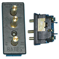 20MR Stage 3-Pin Bates 20A 125v Male Panel Mount
