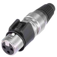 NC3FX-HD XLR Cable End X-HD Series 3 pin Female - stainless/gold - IP65 rated