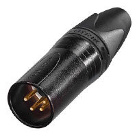 NC4MXX-B XLR Cable End Male 4 pin - black/gold