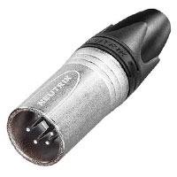 NC4MXX XLR Cable End Male 4 pin - nickel/silver