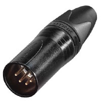 NC5MXX-B XLR Cable End XX Series - Male 5 pin - black/gold
