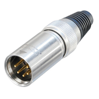 NC5MX-HD XLR Cable End X-HD Series 5 pin Male - stainless/gold