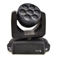 EHRGEIZ Helios LED 7 x 15w RGBW Zoom Moving Head Battery - 110-240vAC, DMX  - Black