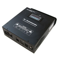 UltraLED Driver PSU with 4 RJ45 output ports, 110-230vAC / 60hz, 5 & 3 pin DMX XLR in/out connectors, power cord with plug