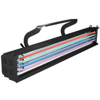 Power RGB Fluorescent Color mixing fixture - 4 x 54w channels & DMX 5pin, 120v/60hz - no plug