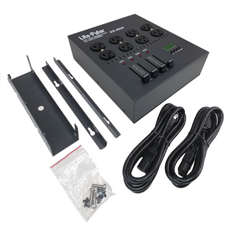 LITEPUTER: Dimmer Pack 4x8A-2 power in DMX+Sliders