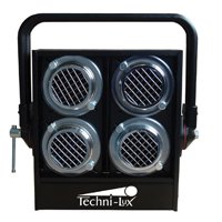 Light Bank Blinder for 4-Par36 w/o wiring, aluminum - Black