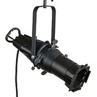 LEO ELLIPSOIDAL SPOTLIGHT, 19 degree Beam, Includes c-clamp, color frame, cord and 5-15P edison plug, no lamp, Black