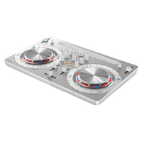PIONEER:DDJ-WeGO3-W -- Compact DJ Controller with iOS compatible. Brushed aluminum finish in White.