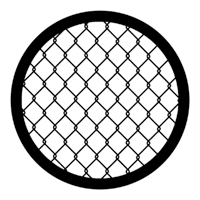 ROSCO:250-71060 -- 71060 Wire Fence Steel Metal Gobo, Size: Specify