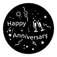 ROSCO:250-71061 -- 71061 Happy Anniversary Steel Metal Gobo, Size: Specify