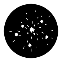 ROSCO:250-73652 -- 73652 Fireworks 3B Steel Metal Gobo, Size: Specify