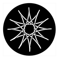 ROSCO:250-74017 -- 74017 Symmetric 17 Steel Metal Gobo, Size: Specify