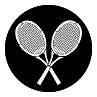 ROSCO:250-76522 -- 76522 Anyone For Tennis Steel Metal Gobo, Size: Specify