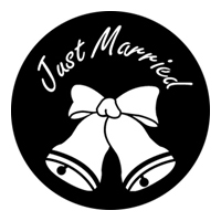 ROSCO:250-76547 -- 76547 Just Married 1 Steel Metal Gobo, Size: Specify
