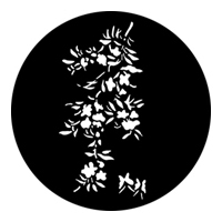 ROSCO:250-76573 -- 76573 Oriental Flowers Steel Metal Gobo, Size: Specify