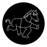 ROSCO:250-76585 -- 76585 Comedy Horse Steel Metal Gobo, Size: Specify