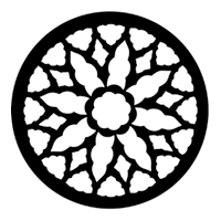 ROSCO:250-77145 -- 77145 Rose Window 2 Steel Metal Gobo, Size: Specify