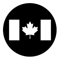ROSCO:250-77210 -- 77210 Canadian Flag Steel Metal Gobo By Leon Rosenthal, Size: Specify