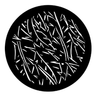 ROSCO:250-77211 -- 77211 Abstract Blades Steel Metal Gobo By John Haupt, Size: Specify