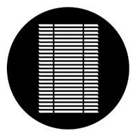 ROSCO:250-77215 -- 77215 Louvre Steel Metal Gobo, Size: Specify